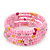 Teen's Light Pink Acrylic Bead Multistrand Bracelet - Adjustable - view 3
