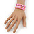 Teen's Light Pink Acrylic Bead Multistrand Bracelet - Adjustable - view 4