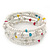 Teen's White Acrylic Bead Multistrand Bracelet - Adjustable - view 2
