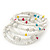 Teen's White Acrylic Bead Multistrand Bracelet - Adjustable - view 3