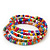 Teen's Multicoloured Glass Bead Multistrand Bracelet - Adjustable - view 3