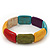 Multicoloured Stone Flex Bracelet - up to 20cm Length - view 4
