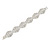 Bridal/ Wedding/ Prom/ Party Oval Link Austrian Crystal Bracelet In Rhodium Plating - 18cm L
