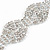 Bridal/ Wedding/ Prom/ Party Oval Link Austrian Crystal Bracelet In Rhodium Plating - 18cm L - view 4