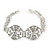 Bridal/ Wedding/ Prom/ Party Oval Link Austrian Crystal Bracelet In Rhodium Plating - 18cm L - view 8