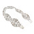Bridal/ Wedding/ Prom/ Party Oval Link Austrian Crystal Bracelet In Rhodium Plating - 18cm L - view 5