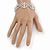 Bridal/ Wedding/ Prom/ Party Oval Link Austrian Crystal Bracelet In Rhodium Plating - 18cm L - view 3
