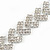 Statement Clear Crystal Zig Zag Bracelet In Silver Tone Metal - 16cm L/ 8cm Ext - view 5