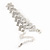 Statement Clear Crystal Zig Zag Bracelet In Silver Tone Metal - 16cm L/ 8cm Ext - view 6