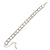 Classic Bridal Diamante Oval Link Bracelet In Rhodium Plated Metal - 17cm Length/ 5cm Extension - view 8