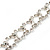 Classic Bridal Diamante Oval Link Bracelet In Rhodium Plated Metal - 17cm Length/ 5cm Extension - view 9