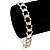 Classic Bridal Diamante Oval Link Bracelet In Rhodium Plated Metal - 17cm Length/ 5cm Extension - view 2