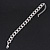 Classic Bridal Diamante Oval Link Bracelet In Rhodium Plated Metal - 17cm Length/ 5cm Extension - view 4