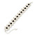 Black/Clear Swarovski Crystal Floral Bracelet In Rhodium Plating - 16cm Length/ 6cm Extension - view 7