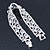 Bridal/ Wedding/ Prom/ Party Swarovski Crystal Bracelet In Rhodium Plating - 17cm Length - view 5