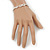 Prom Diamante 'Bow' Bracelet In Rdodium Plated Metal - 16cm Length/ 5cm Extension - view 3