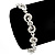 Prom Diamante 'Bow' Bracelet In Rdodium Plated Metal - 16cm Length/ 5cm Extension - view 2