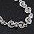 Prom Diamante 'Bow' Bracelet In Rdodium Plated Metal - 16cm Length/ 5cm Extension - view 4