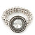 Burn Silver Metal Bead 'Watch' Style Flex Bracelet - 18cm Length - view 3