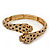 Gold Plated Swarovski Crystals 'Double Leopard' Flex Bangle Bracelet - Adjustable - view 8