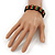 Hemp Leaf Black Wood Style Stretch Bracelet - view 3