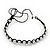 Plaited Black Cotton Cord With Silver Tone Bead Friendship Bracelet - Adjustable - view 3