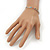 Slim Multicoloured Diamante Flex Bracelet In Silver Plating - 18cm Length - view 5