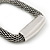 Burn Silver Mesh Magnetic Bracelet - 20cm Length - view 5