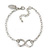 Polished Rhodium Plated 'Infinity' Bracelet - 18cm Length/ 5cm Extension - view 2