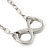Polished Rhodium Plated 'Infinity' Bracelet - 18cm Length/ 5cm Extension - view 4
