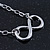 Polished Rhodium Plated 'Infinity' Bracelet - 18cm Length/ 5cm Extension - view 3