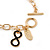 Gold Plated Black Enamel 'Infinity' Charm Bracelet With T-Bar Closure - 18cm Length - view 3