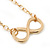 Polished Gold Plated 'Infinity' Bracelet - 18cm Length/ 5cm Extension - view 4