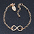 Polished Gold Plated 'Infinity' Bracelet - 18cm Length/ 5cm Extension - view 2