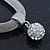 Silver Plated Mesh Bracelet With Crystal Ball - 17cm Length/ 5cm Extension - view 7