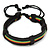 Unisex Red, Yellow, Green & Black Rasta Leather Bob Marley Style Bracelet - Adjustable - view 4
