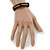 Unisex Red, Yellow, Green & Black Rasta Leather Bob Marley Style Bracelet - Adjustable - view 3