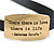 Black Leather Gandhi Quote Wrap Bracelet (Gold Tone) - Adjustable - One size fits all - view 2