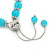 Polished Blue Glass Bead 'Love' Bracelet - 6mm - Adjustable - view 7