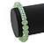 Light Green Mountain Crystal and Swarovski Elements Stretch Bracelet - Up to 20cm Length - view 2