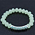 Light Green Mountain Crystal and Swarovski Elements Stretch Bracelet - Up to 20cm Length - view 7