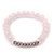 Light Pink Mountain Crystal and Swarovski Elements Stretch Bracelet - Up to 20cm Length - view 7