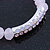 Light Pink Mountain Crystal and Swarovski Elements Stretch Bracelet - Up to 20cm Length - view 5