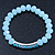 Light Blue Mountain Crystal and Swarovski Elements Stretch Bracelet - Up to 20cm Length - view 1
