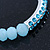 Light Blue Mountain Crystal and Swarovski Elements Stretch Bracelet - Up to 20cm Length - view 6