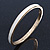 Thin Light Cream Enamel 'TICKLE THE IVORIES' Slip-On Bangle Bracelet In Gold Plating - 18cm Length - view 4