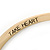 Thin Red Enamel 'TAKE HEART' Slip-On Bangle Bracelet In Gold Plating - 18cm Length - view 2