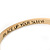 Thin Black Enamel 'AN ACE UP YOUR SLEEVE' Slip-On Bangle Bracelet In Gold Plating - 18cm Length - view 2