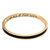 Thin Black Enamel 'AN ACE UP YOUR SLEEVE' Slip-On Bangle Bracelet In Gold Plating - 18cm Length - view 3