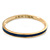 Thin Navy Blue Enamel 'A BLUE STREAK' Slip-On Bangle Bracelet In Gold Plating - 18cm Length - view 3